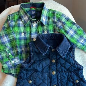 Bundled baby Gap shirt and vest